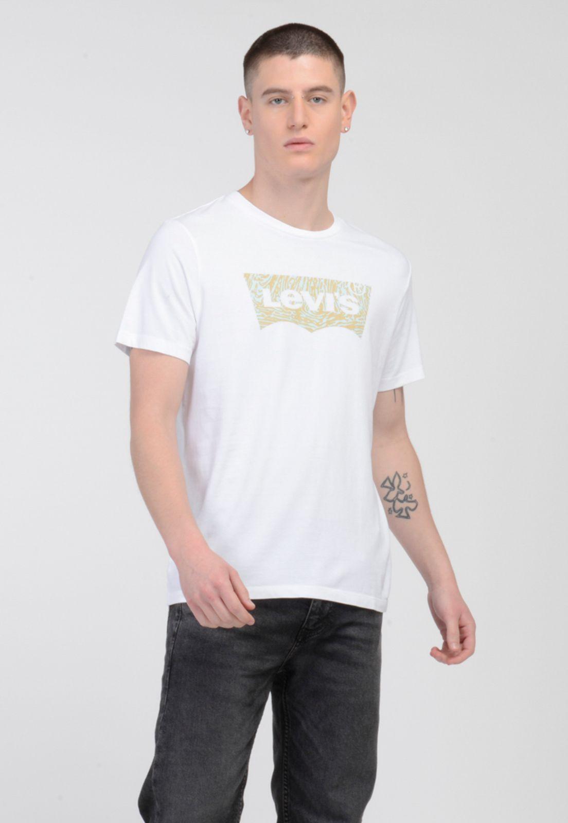 Polera Hombre Cuello Redondo Batwing Blanca Levis 22491-0511-0