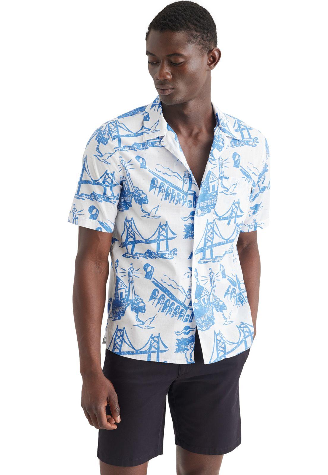 Camisa Hombre Camp Regular Fit Ceramic Blue A1732-0036-0