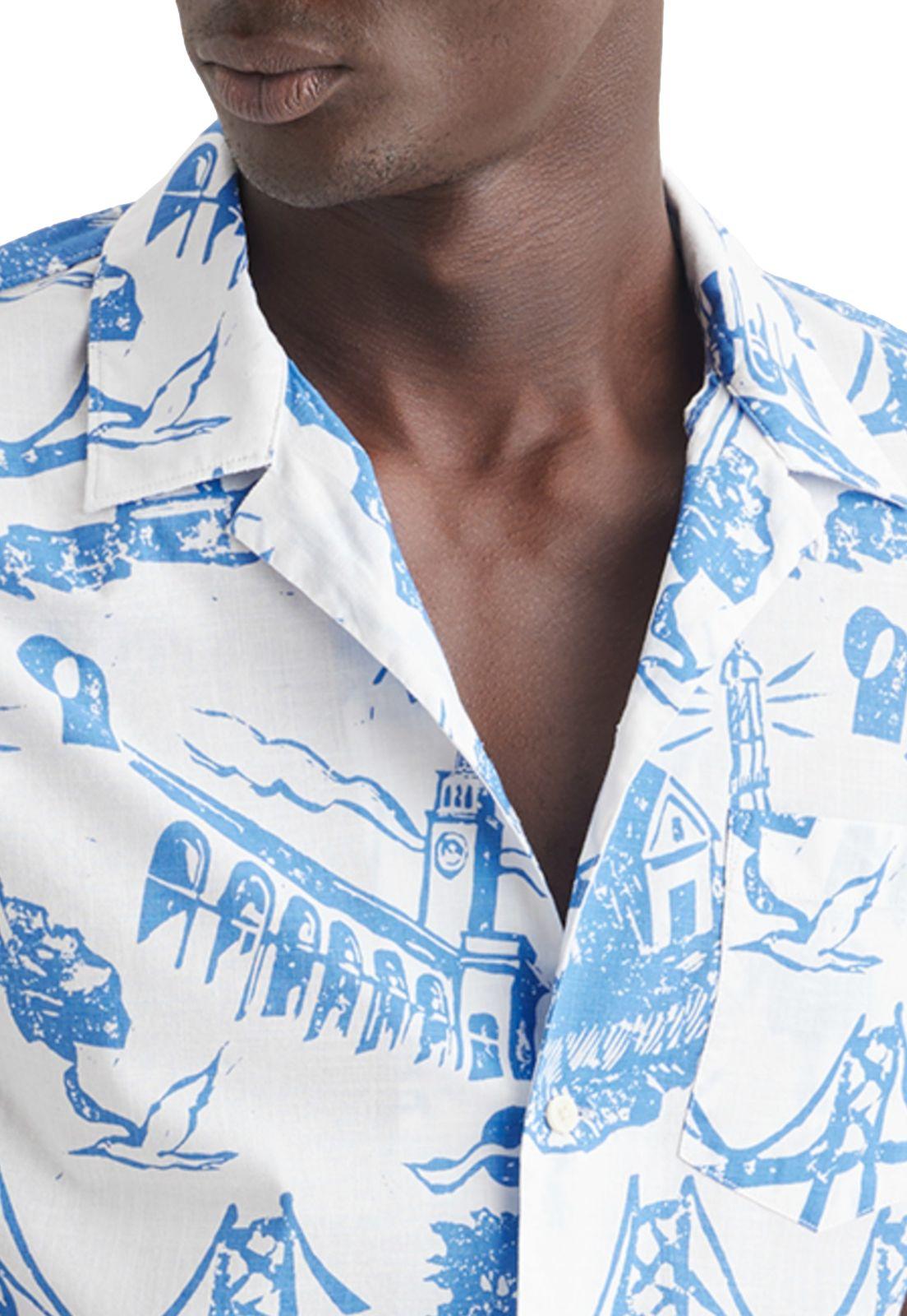 Camisa Hombre Camp Regular Fit Ceramic Blue A1732-0036-1