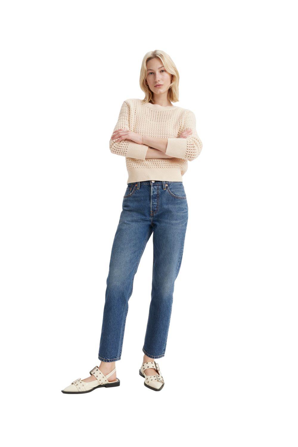 Jeans Mujer 501 Crop Lightweight Azul Levis A8746-0001-3