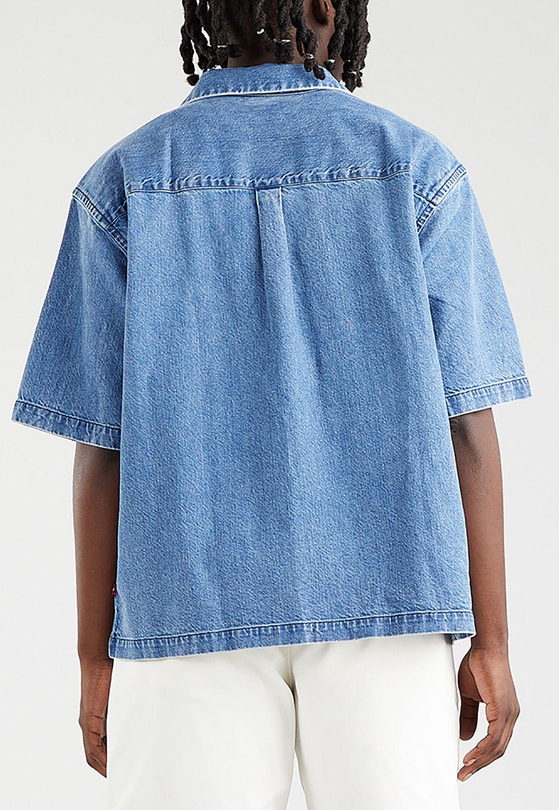 Camisa Hombre Lisa Azul Levis A1921-0003-1