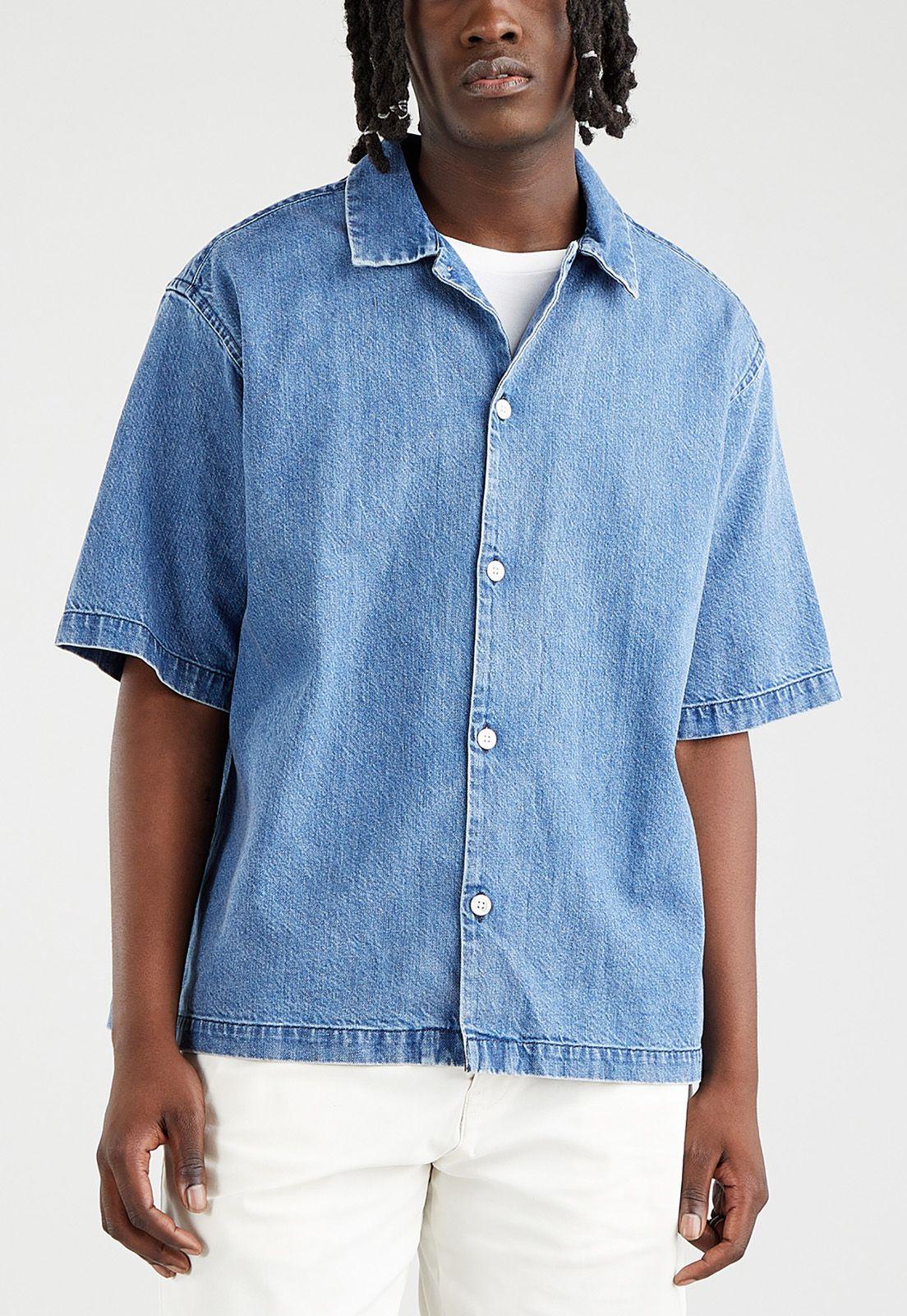 Camisa Hombre Lisa Azul Levis A1921-0003-0