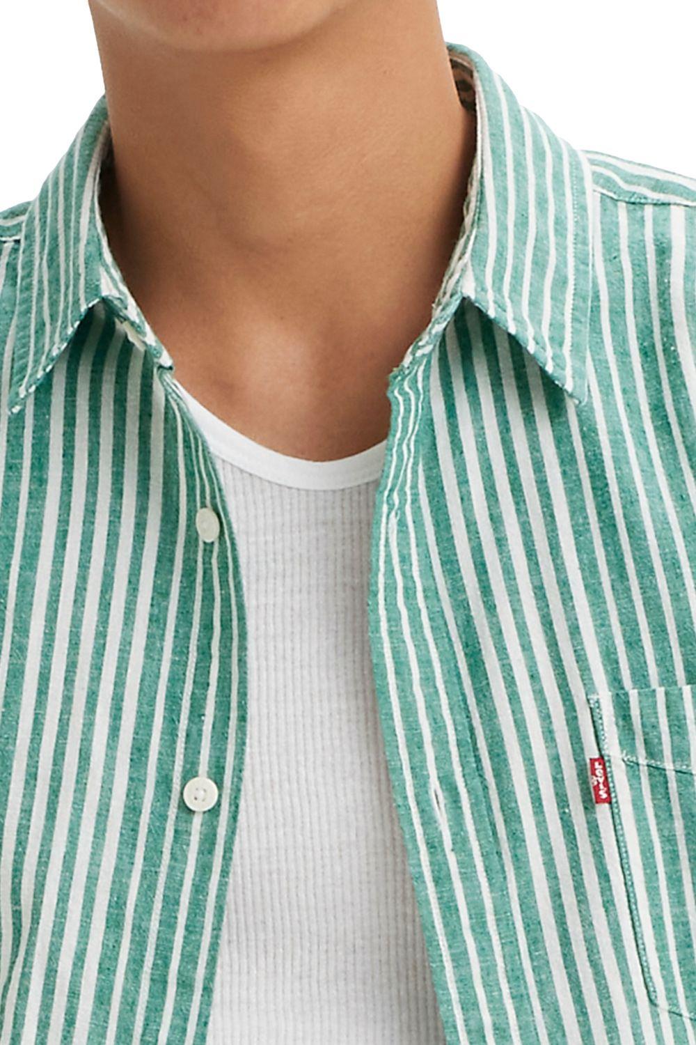 Camisa Hombre Manga Corta Verde Levis 86627-0231-2