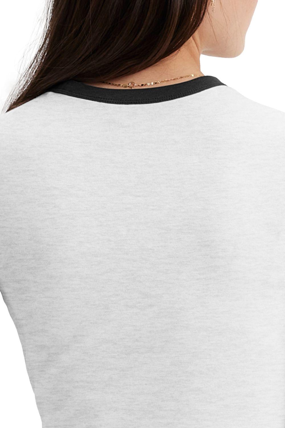 Polera Mujer Slim Graphic Ringer Gris Levis A3523-0071-3