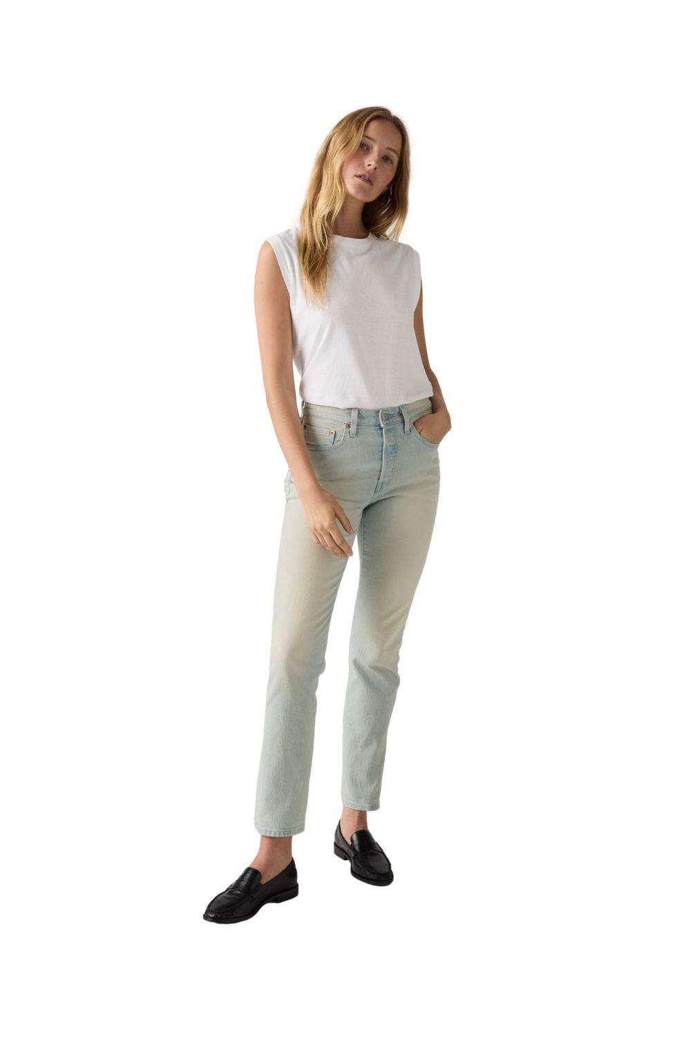 Jeans Mujer 501 For Women Celeste Levis 12501-0608-3
