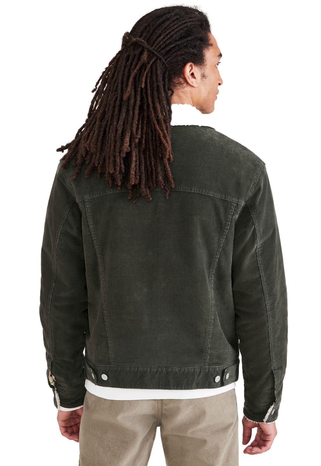 Chaqueta Hombre Sherpa Trucker Regular Fit Verde A4169-0002-2