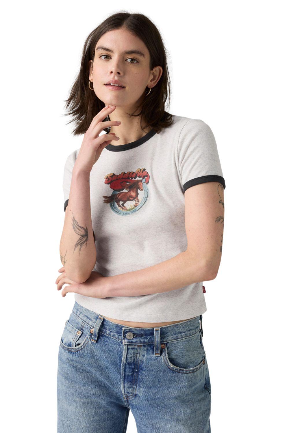 Polera Mujer Graphic Ringer Rickie Blanco Levis A3519-0026-2