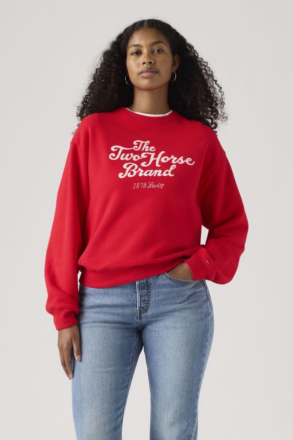 Polerón Mujer Heritage Sport Crew Rojo Levis 0002L-0011-0