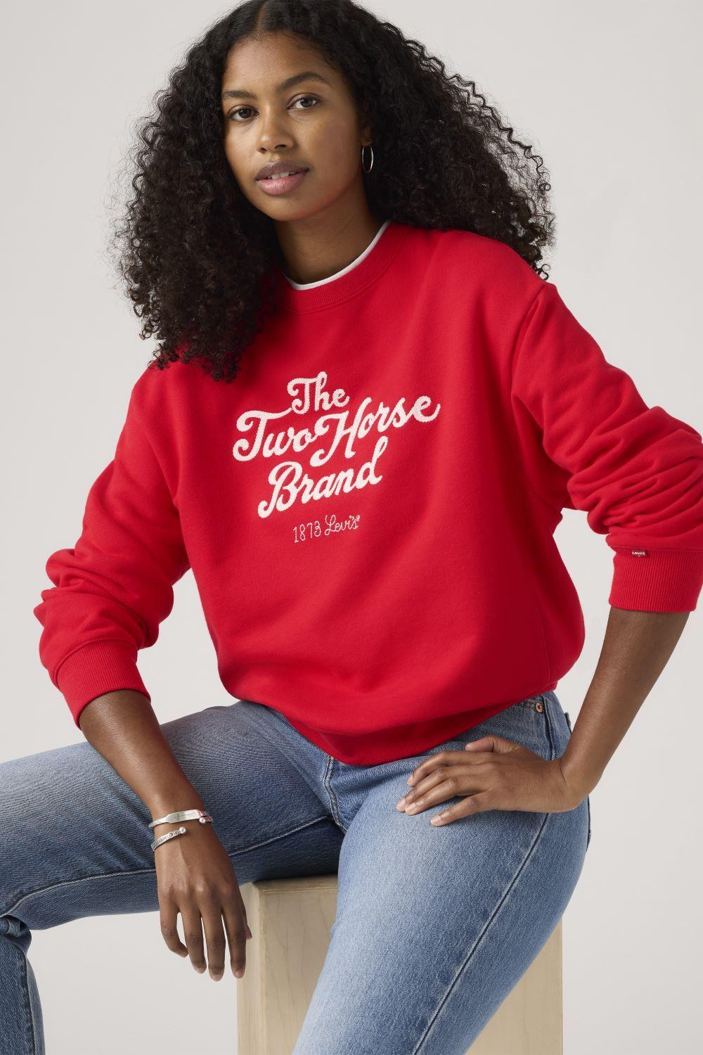 Polerón Mujer Heritage Sport Crew Rojo Levis 0002L-0011-2