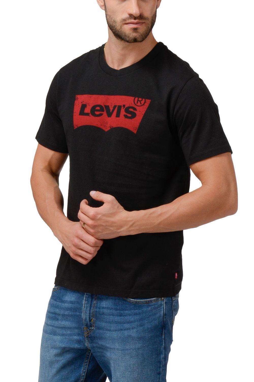 Polera Hombre Cuello Redondo Regular Fit Negro Levis 17783-0198-3