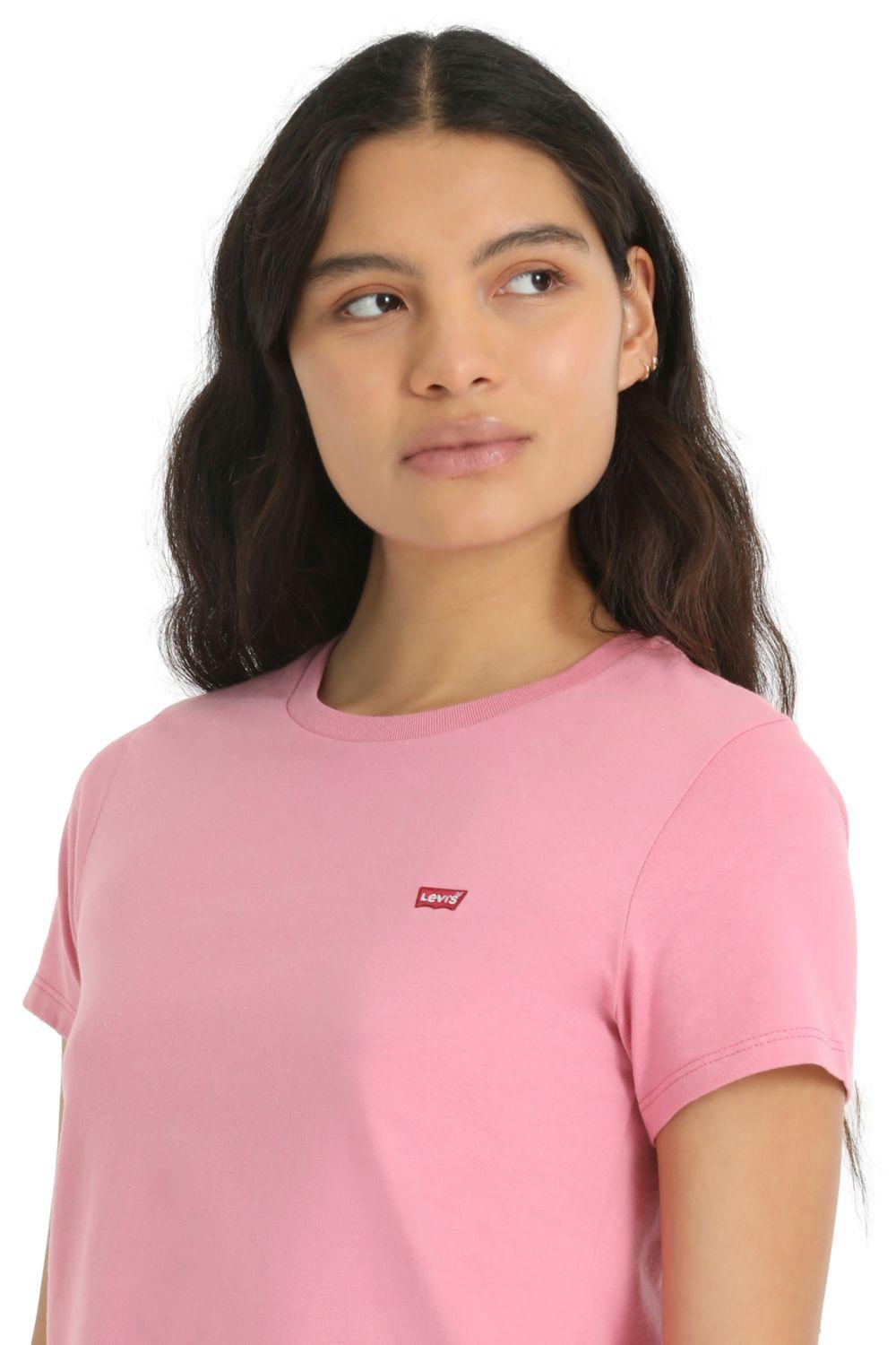 Polera Mujer Lisa Regular Fit Rosado Levis 39185-0318-3