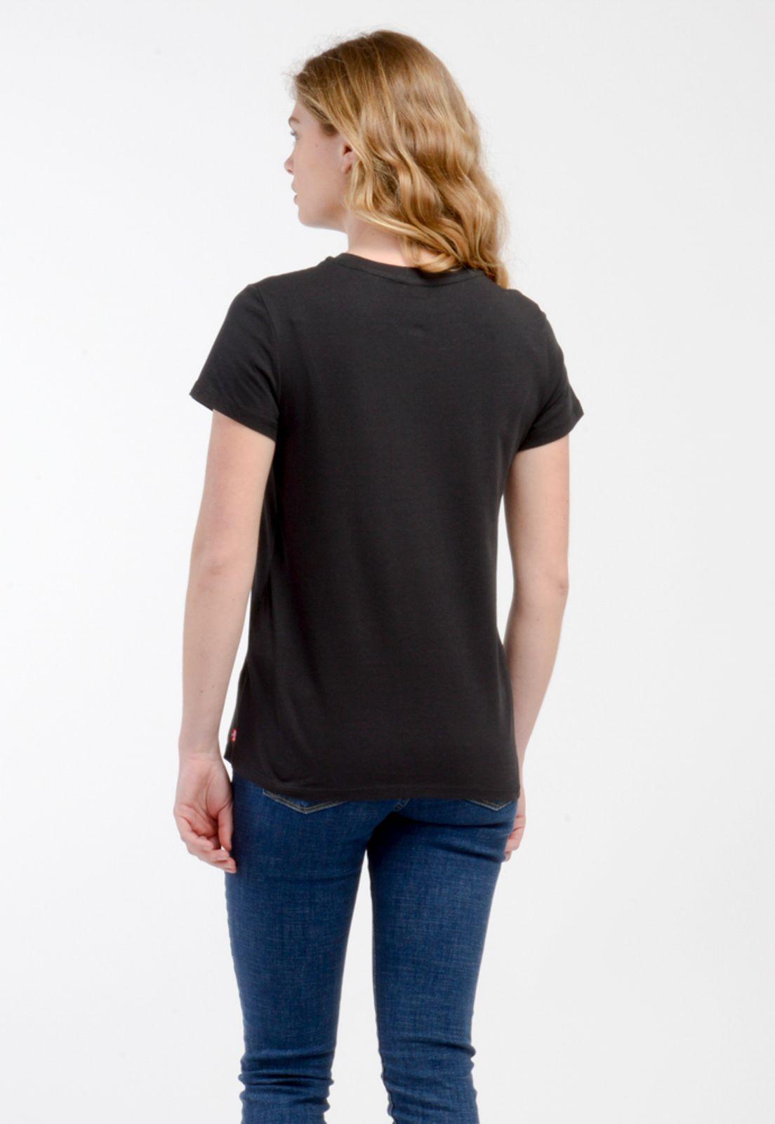 Polera Mujer Lisa con Logo Negro Levis 17369-2069-1