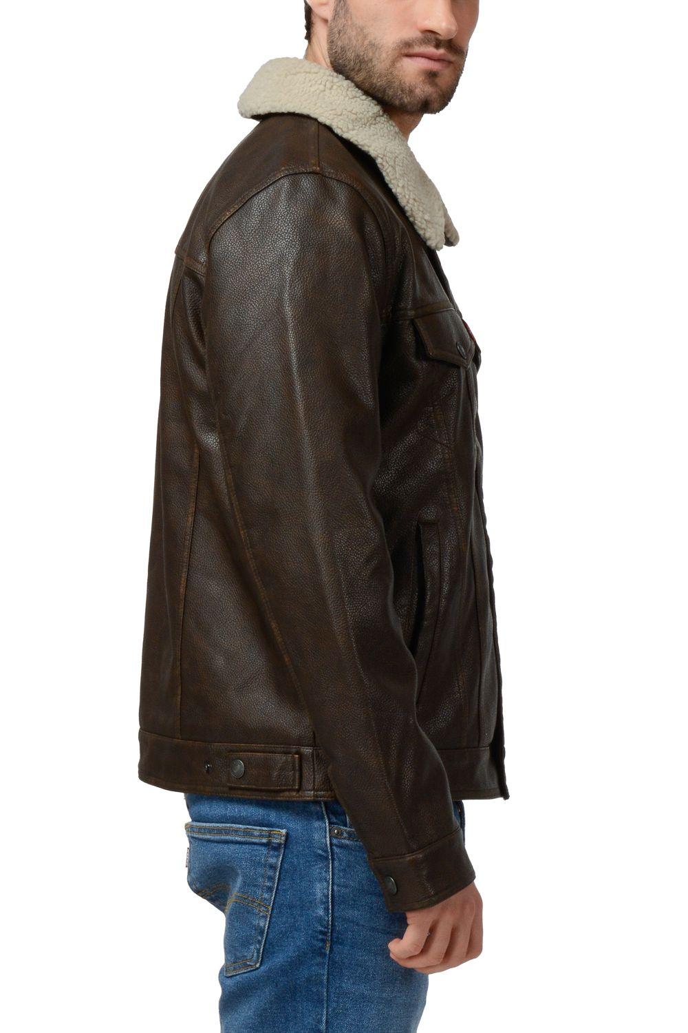 Chaqueta Hombre Trucker Removable Sherpa Café Levis 59491-0484-1