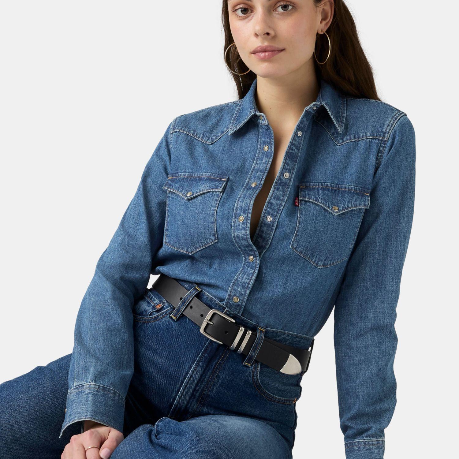Blusa Mujer Heritage Western Denim Azul Levis 007WT-0000-2