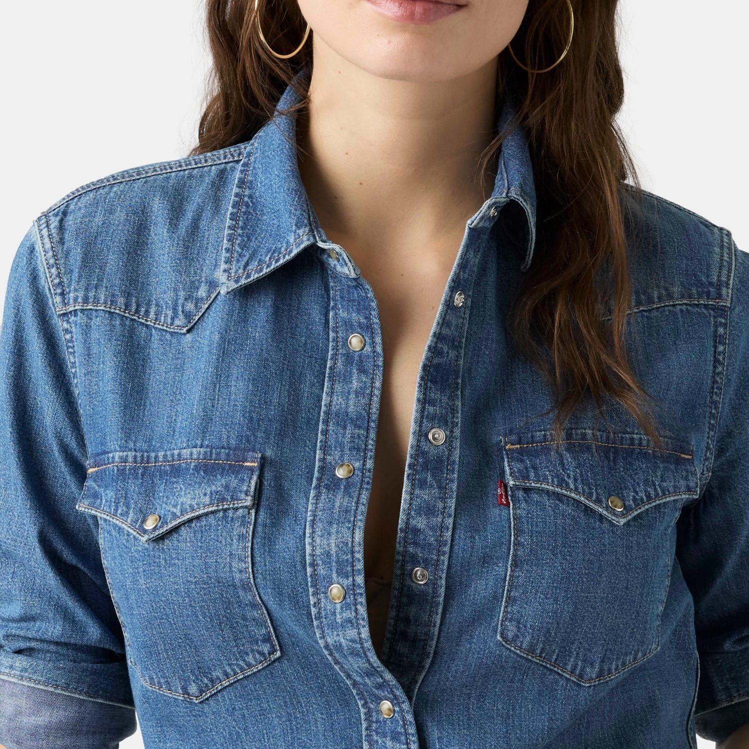 Blusa Mujer Heritage Western Denim Azul Levis 007WT-0000-3