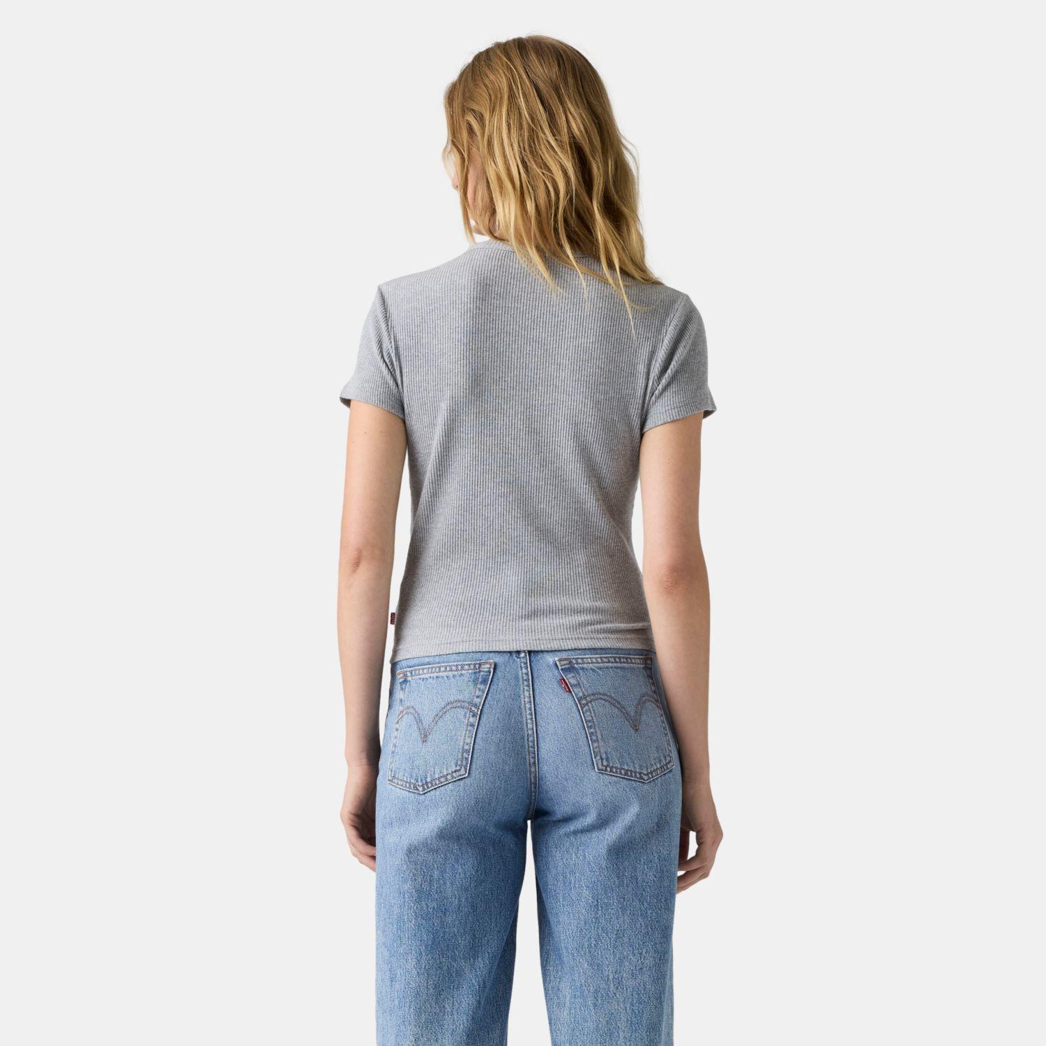 Polera Mujer Rory Button Through Ss Gris Levis 0086M-0005-1