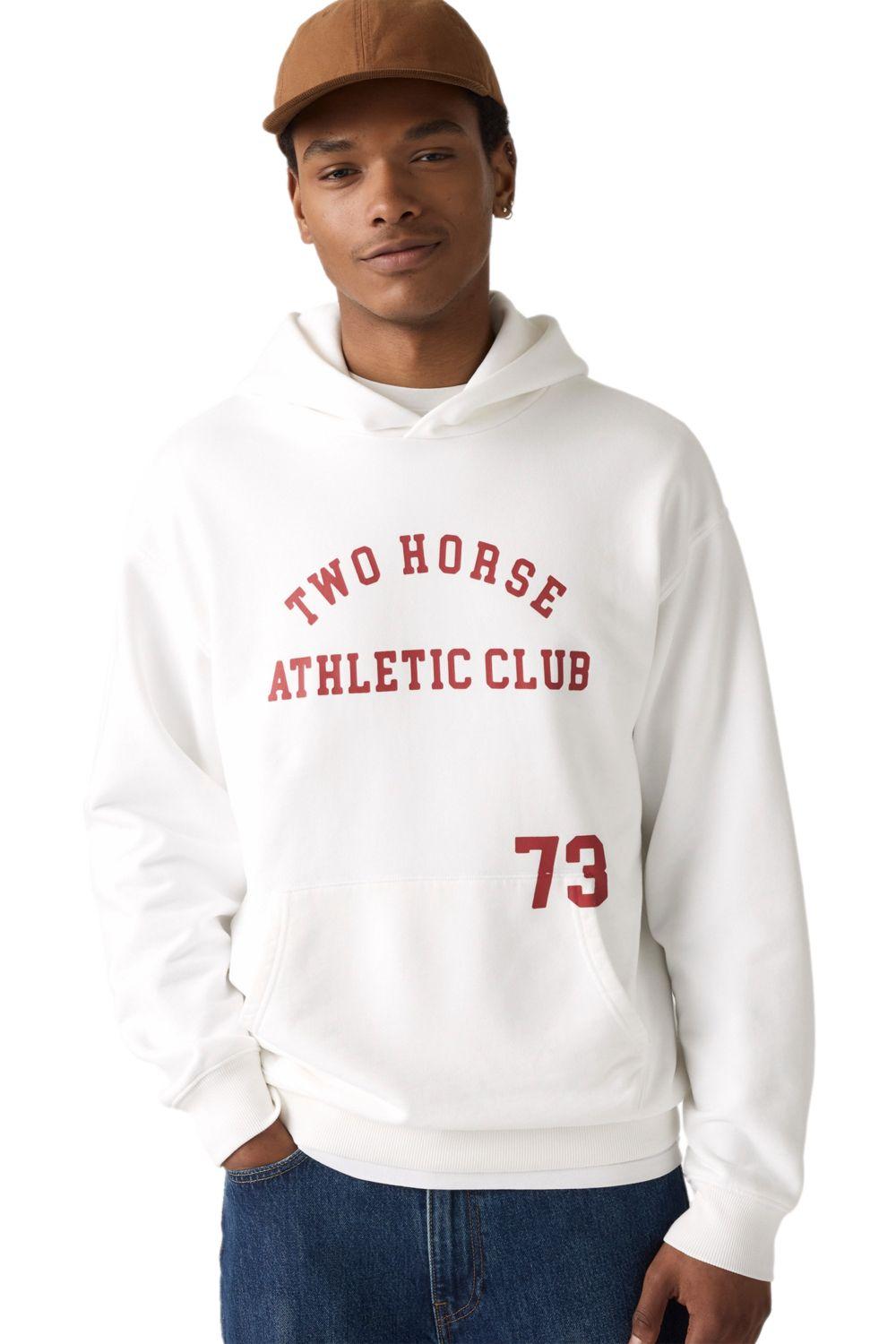 Polerón Hombre Two Horse Boxy Hoodie Blanco Levis 003R1-0001-0
