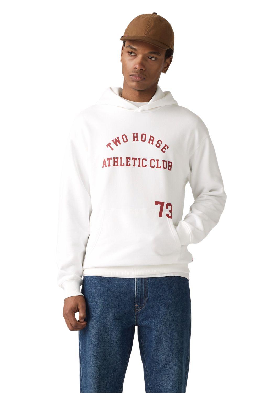 Polerón Hombre Two Horse Boxy Hoodie Blanco Levis 003R1-0001-2