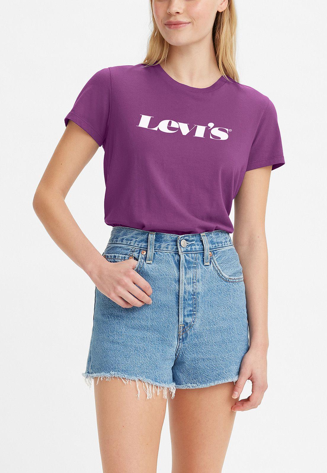 Polera Mujer Lisa con Logo Mod Vintage Morada Levis 17369-1828-0