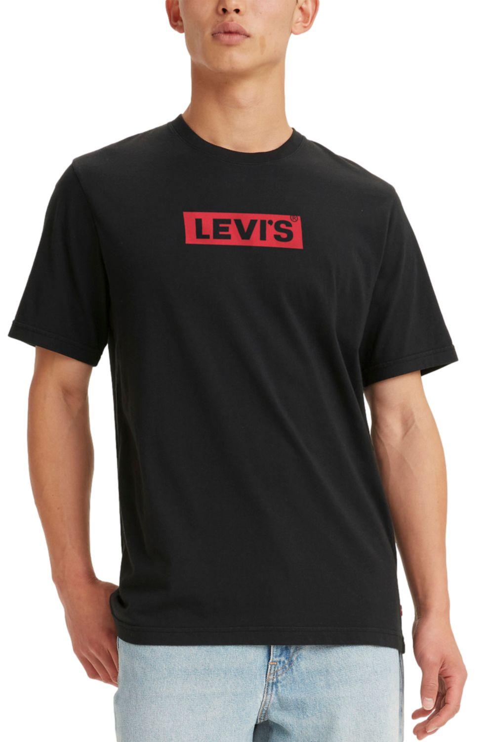 Polera Hombre Relaxed Fit Logo Negra Levis 16143-0198-0
