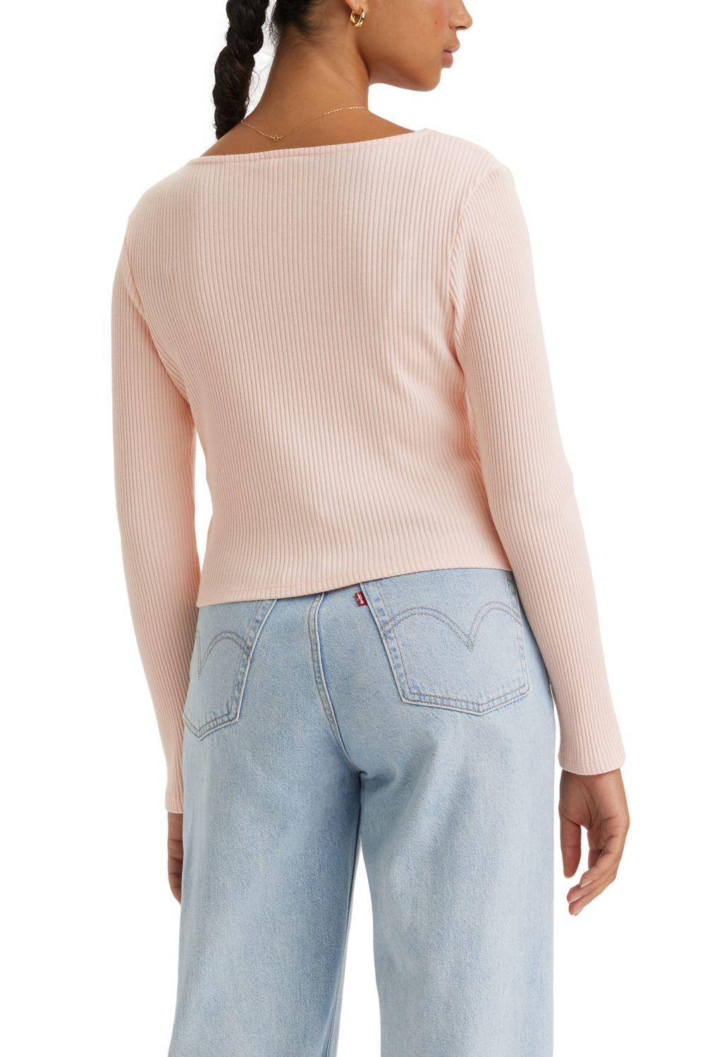 Polera Mujer Mónica Botones LS Rosado Levis A7194-0003-1