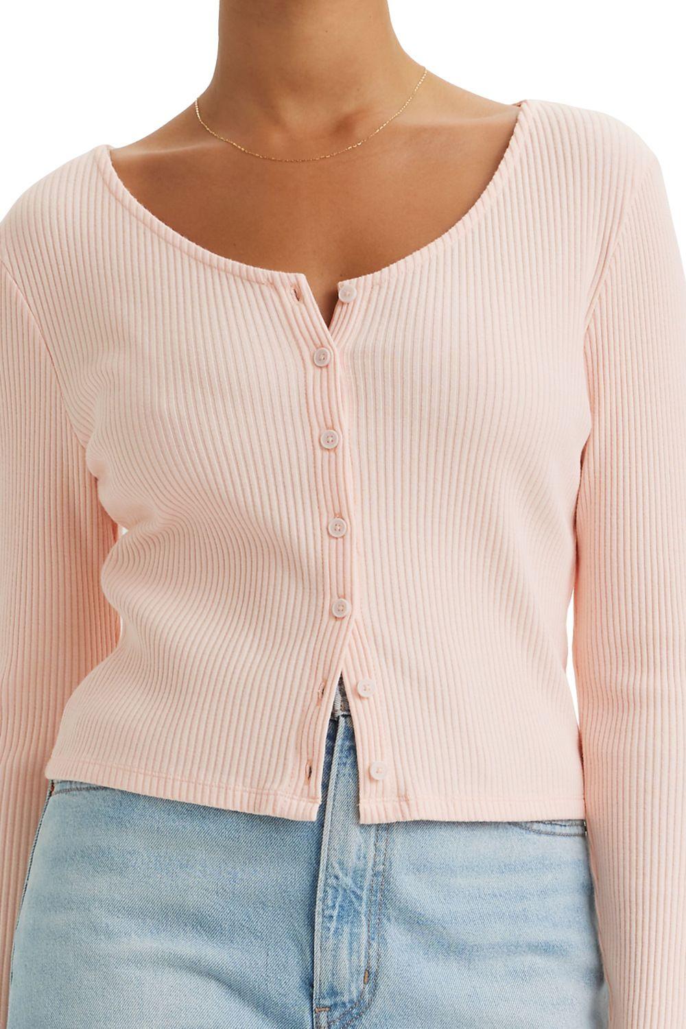 Polera Mujer Mónica Botones LS Rosado Levis A7194-0003-2