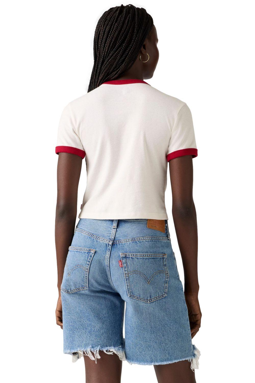 Polera Mujer Graphic Mini Ringer Tee Blanco Levis A3523-0134-1