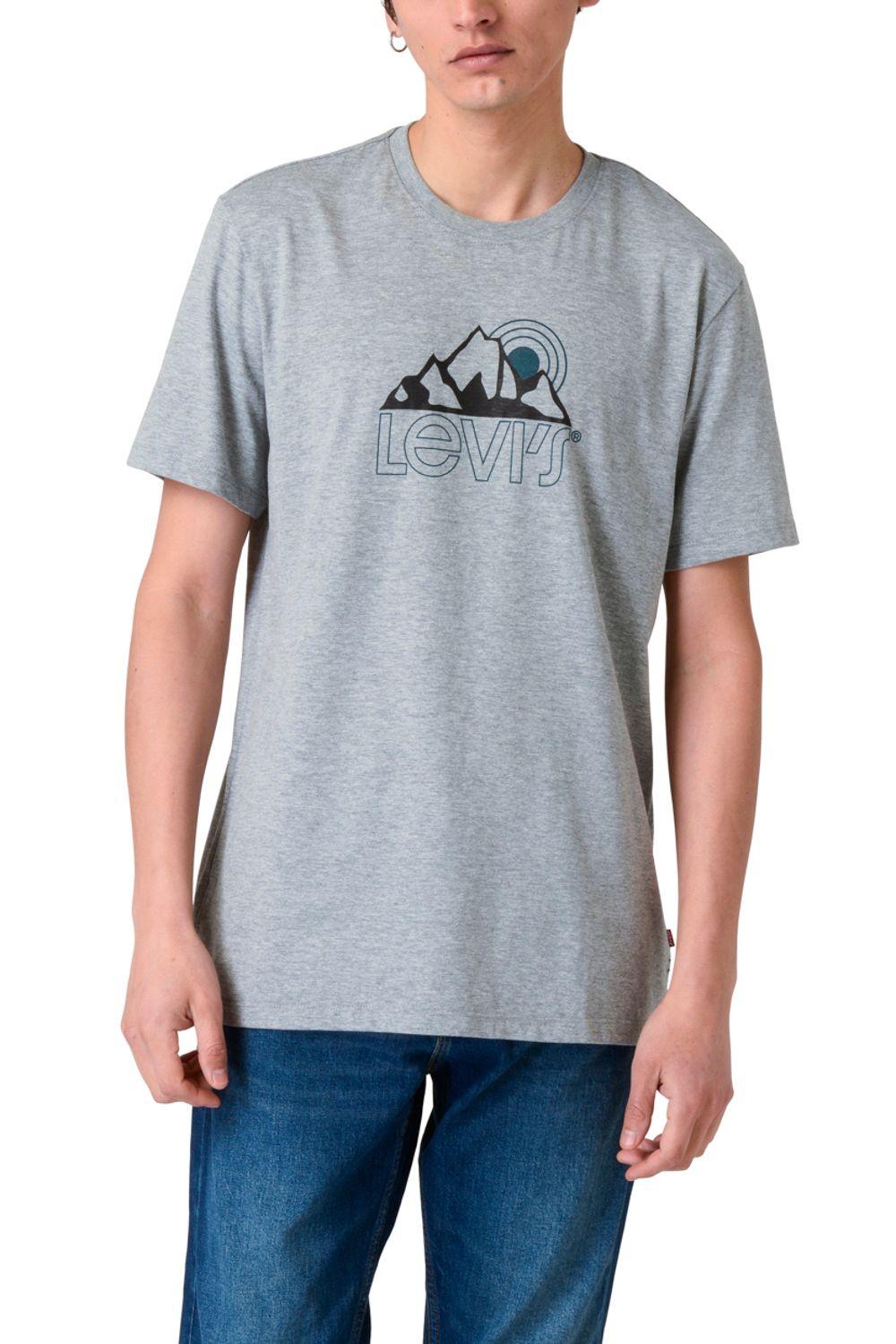 Polera Hombre Regular Fit Gráfica Gris Levis 22537-6000-0