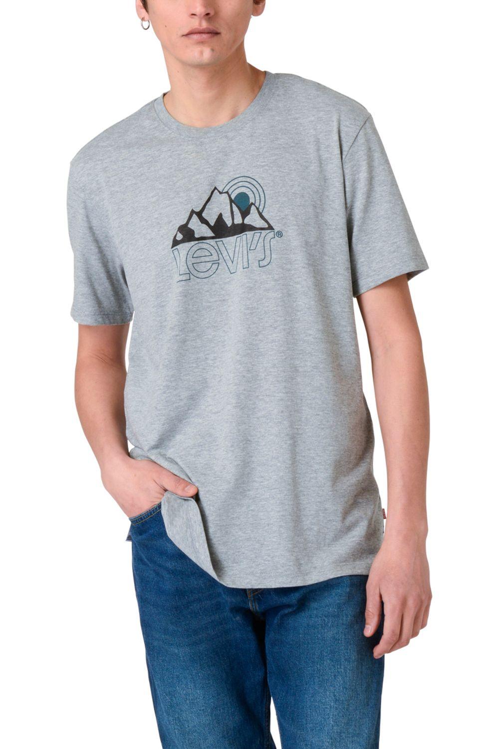 Polera Hombre Regular Fit Gráfica Gris Levis 22537-6000-3
