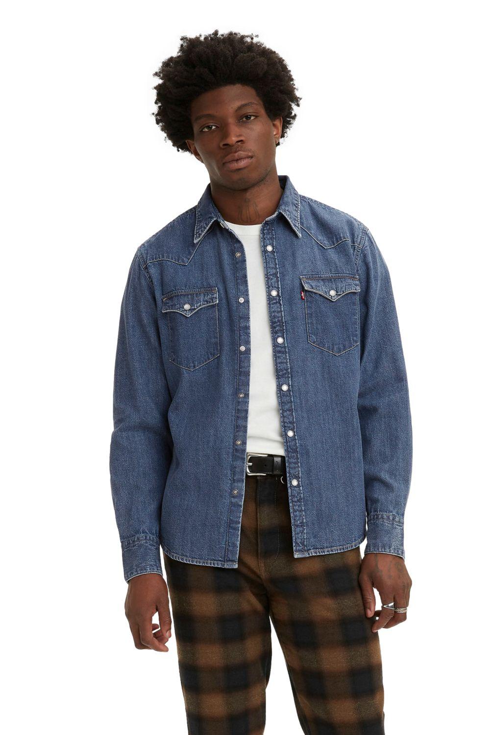 Camisa Hombre Barstow Western Standard Azul Levis 85744-0041-0