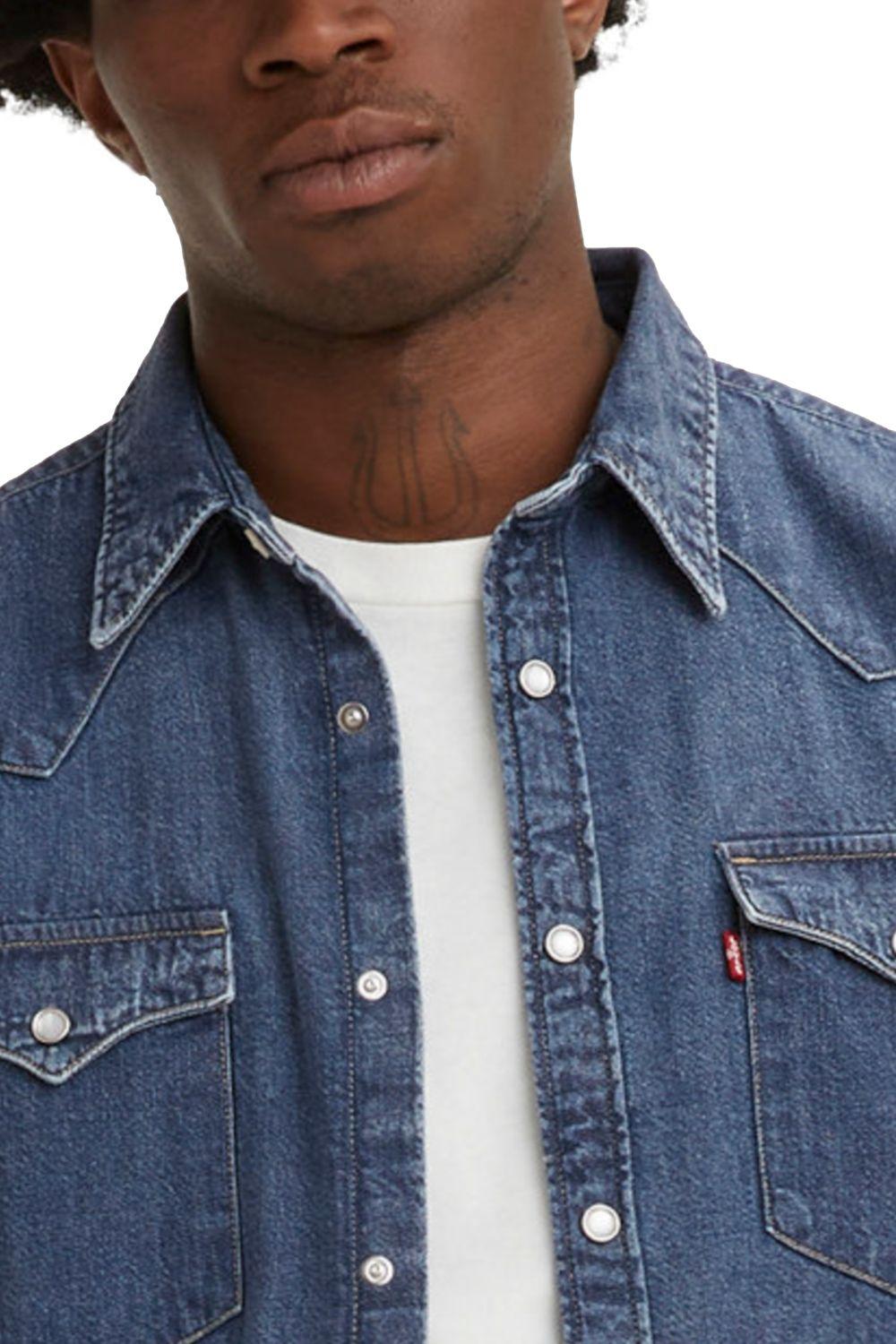 Camisa Hombre Barstow Western Standard Azul Levis 85744-0041-2