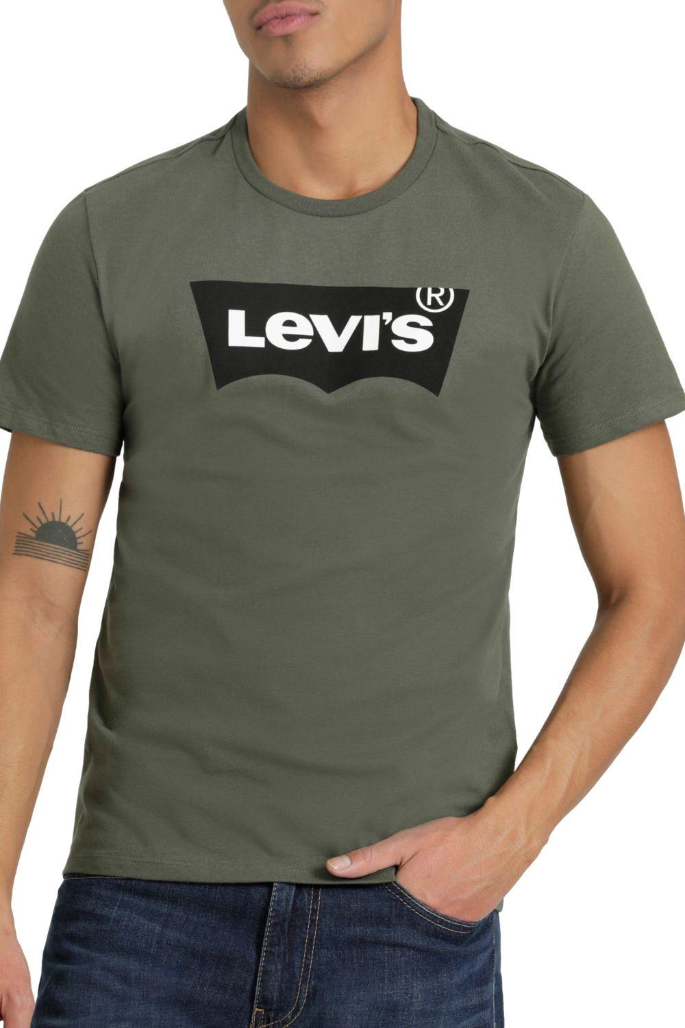 Polera Hombre Graphic Set-In Necke Logo Batwing Verde Levis 17783-0351-0