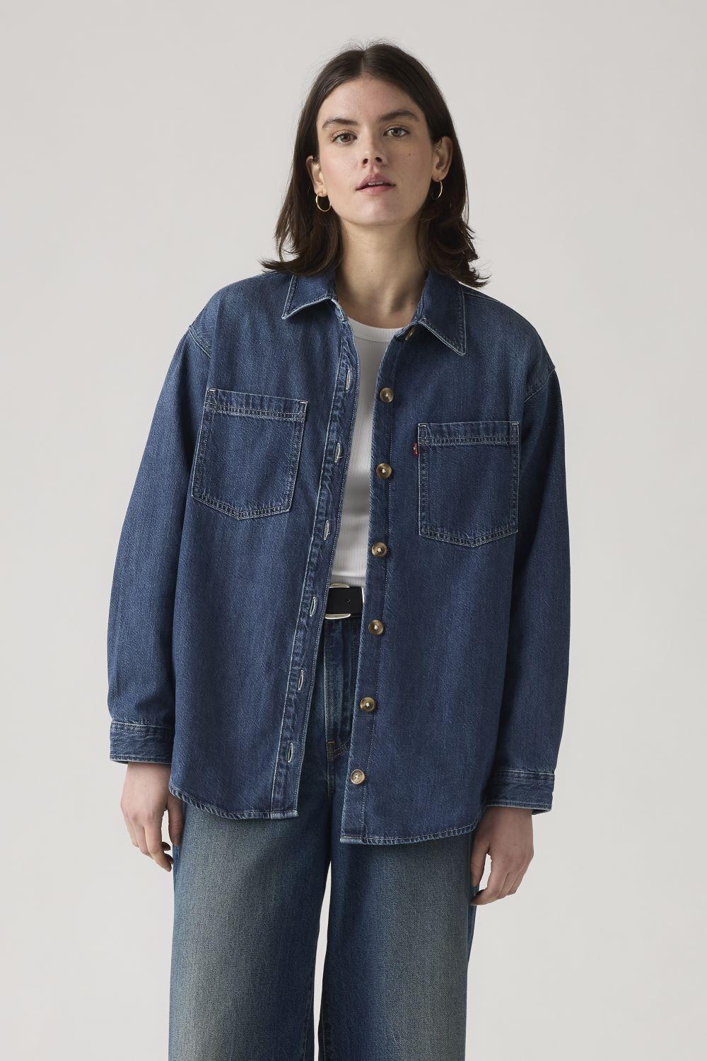 Camisa Mujer Iris Non Denim Shirt Celeste Levis 001SS-0003-0