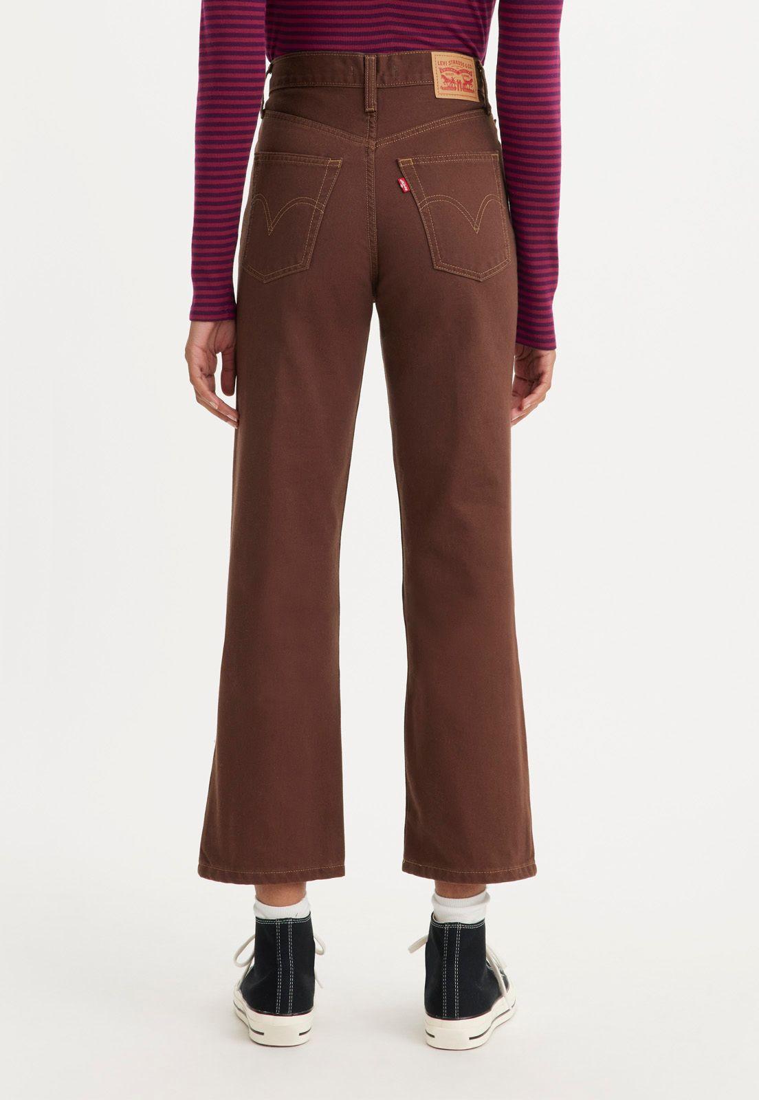 Jeans Mujer Ribcage Straight Café Levis A4703-0000-2