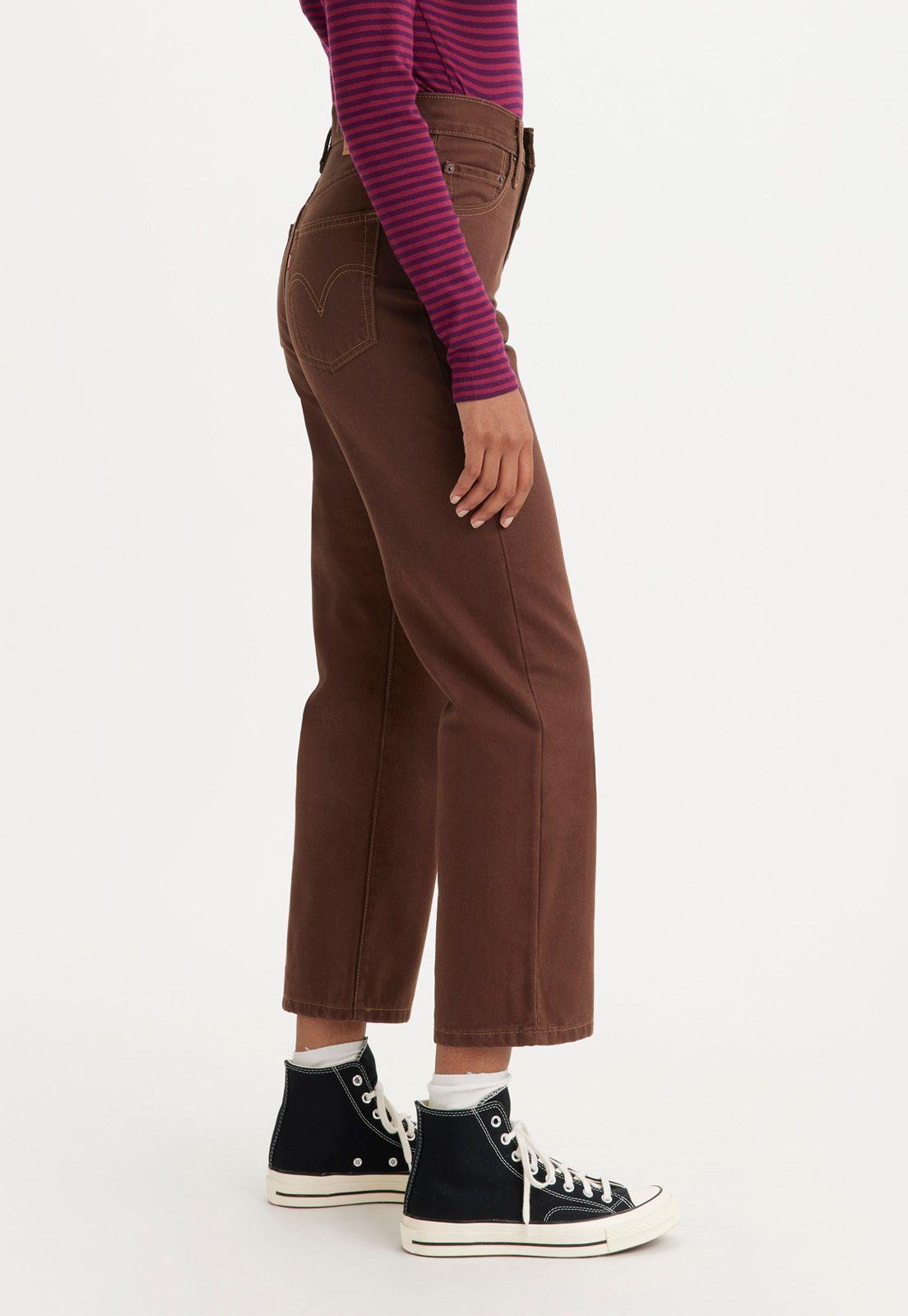 Jeans Mujer Ribcage Straight Café Levis A4703-0000-1