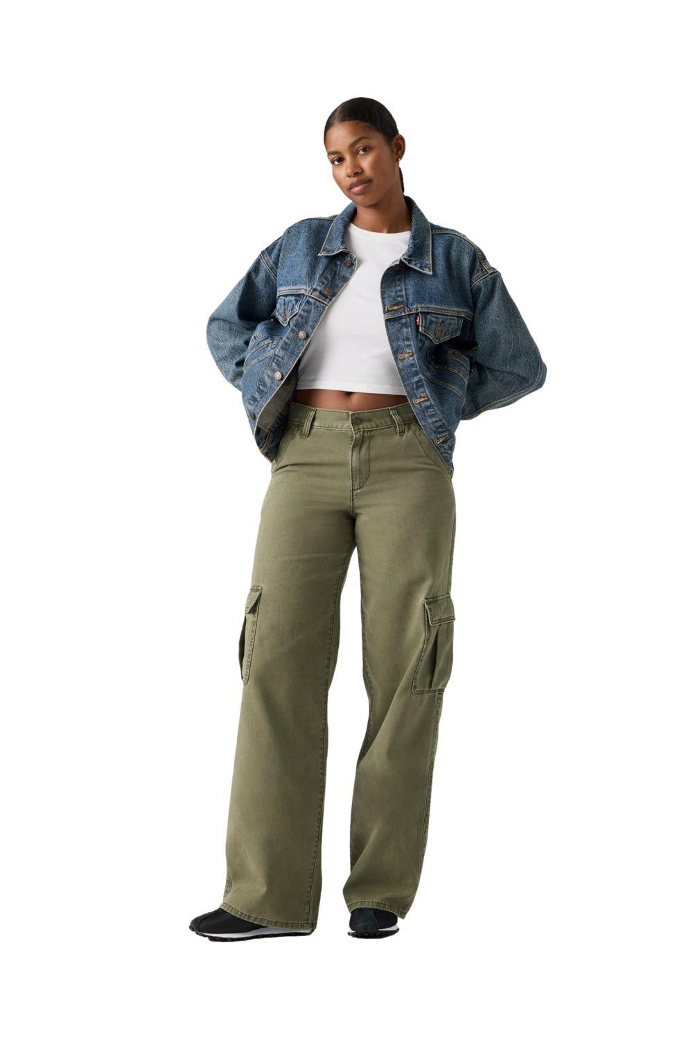 Jeans Mujer Superlow Loose Cargo Verde Levis 005FX-0000-4