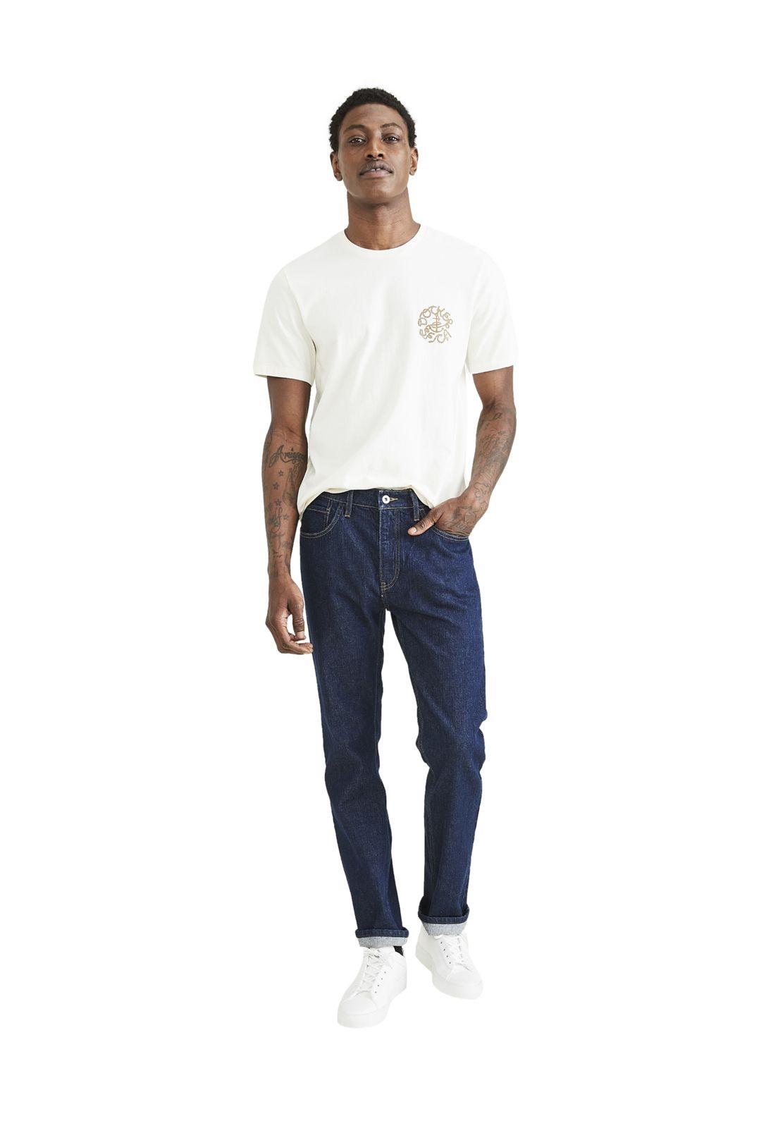 Pantalón Hombre Jean Cut Slim Fit Azul Oscuro 56791-0054-3