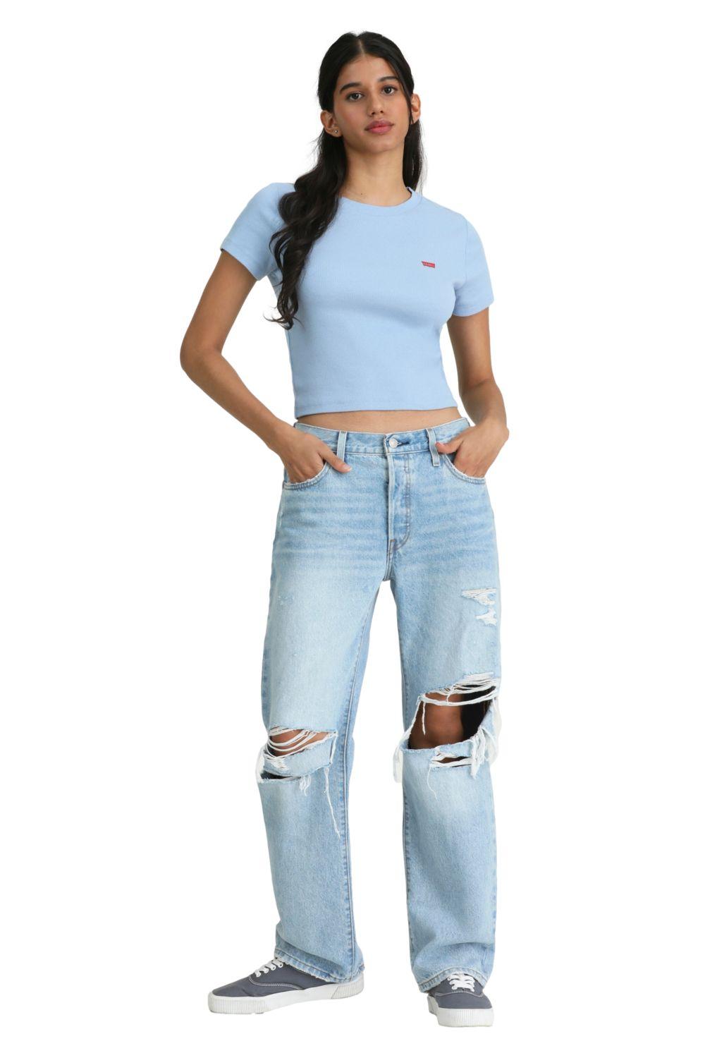 Polera Mujer Sporty Tee Celeste Levis A7419-0019-3