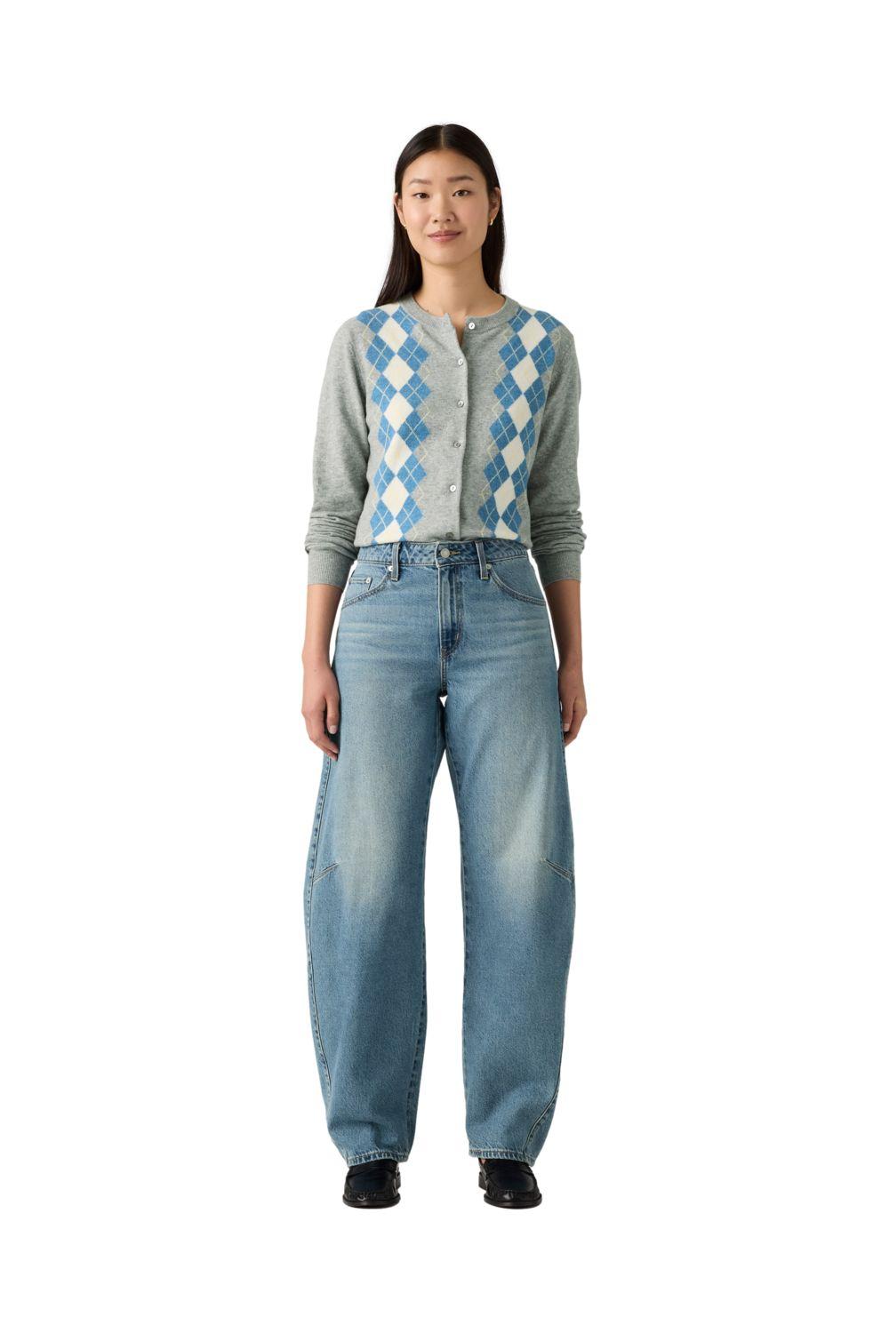 Jeans Mujer Baggy Dad Barrel Celeste Levis 0039A-0002-3