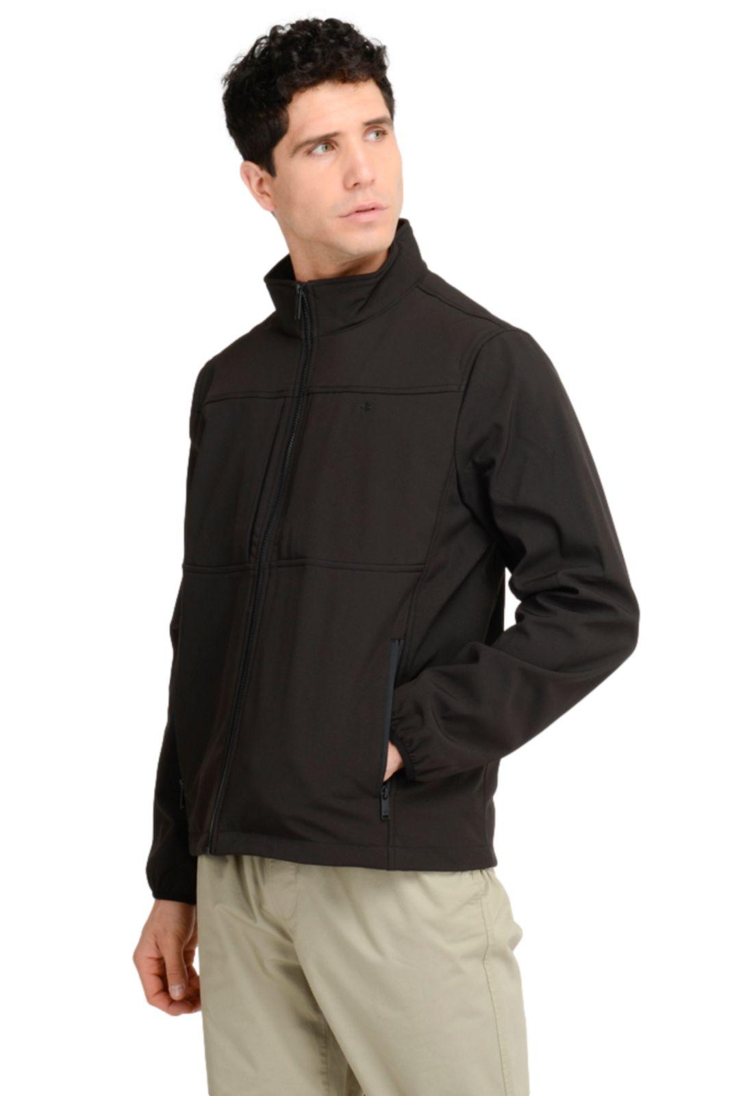 Chaqueta Hombre Softshell Slim Fit Negro-1