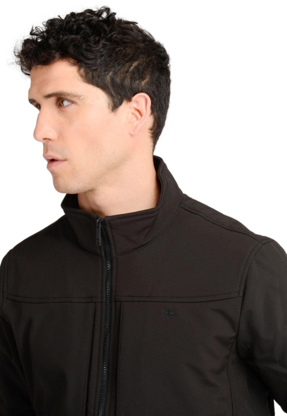 Chaqueta Hombre Softshell Slim Fit Negro-3