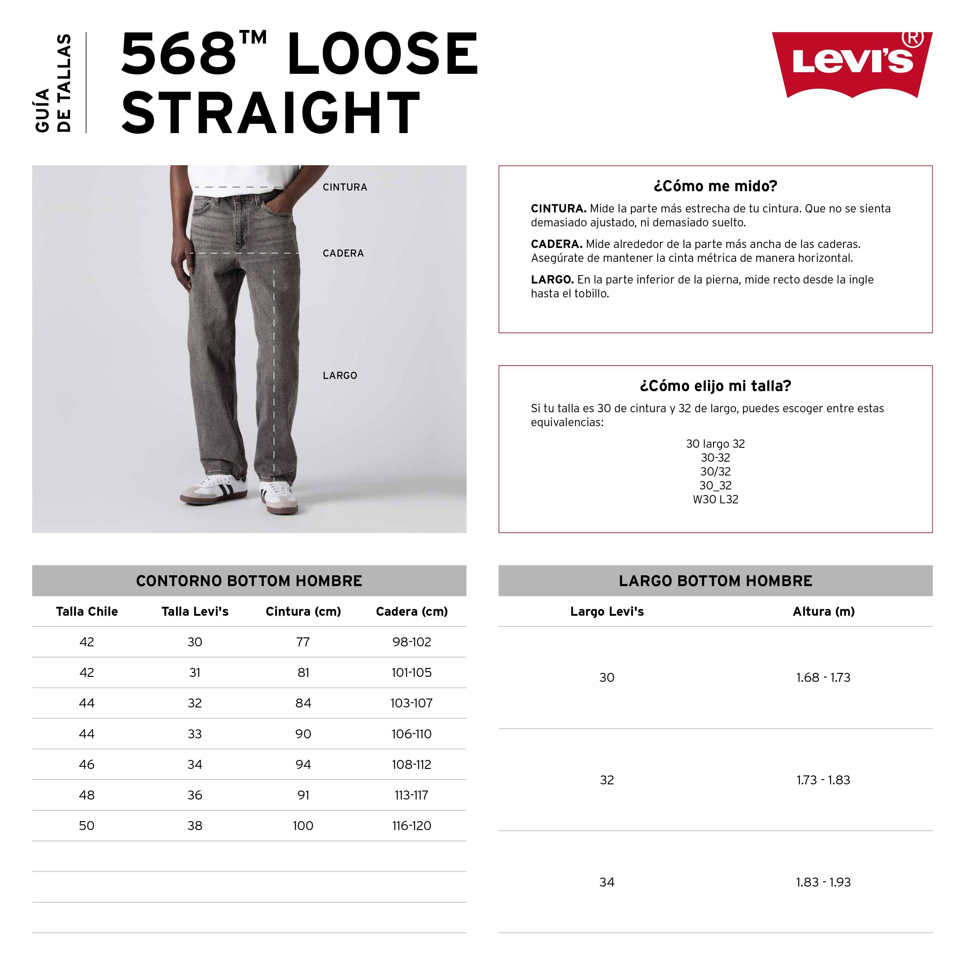Jeans Hombre 568 Loose Straight Celeste Levis 29037-0161-5