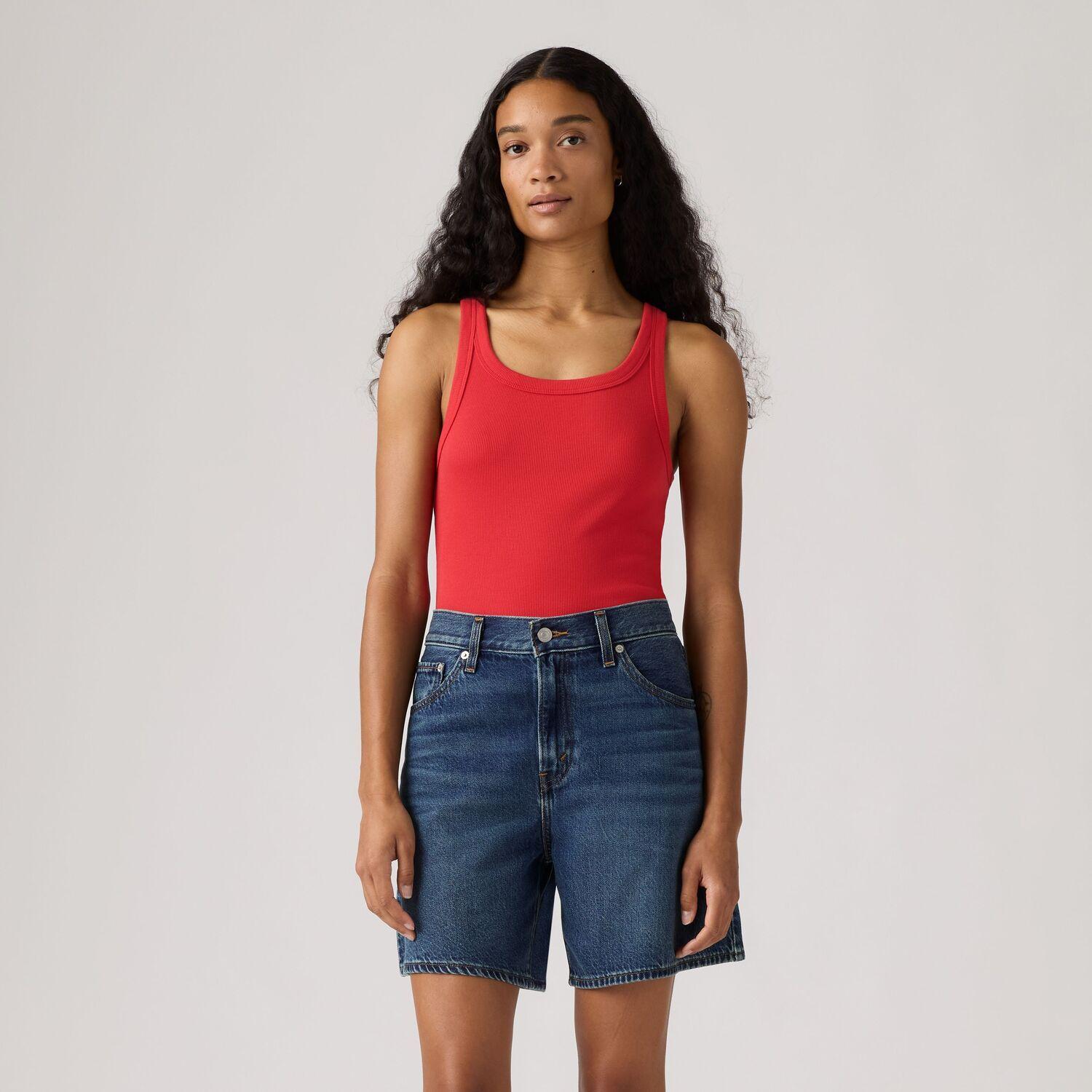 Polera Mujer Essential Ribbed Tank Rojo Levis 005IN-0007-0