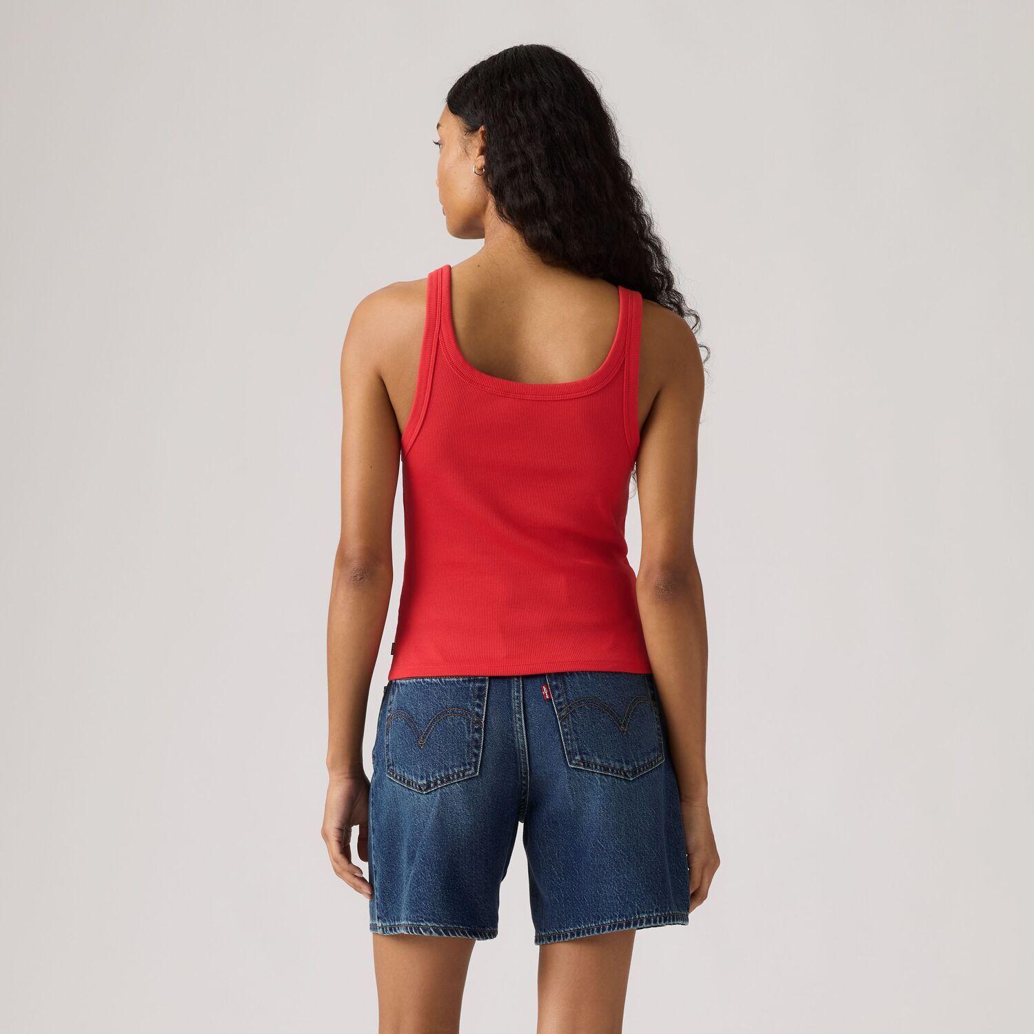 Polera Mujer Essential Ribbed Tank Rojo Levis 005IN-0007-1