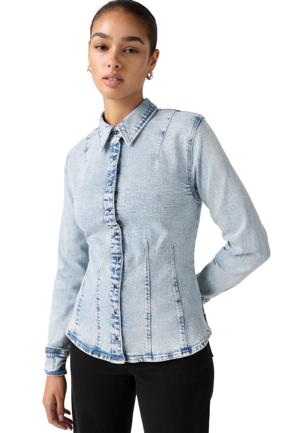 Blusa Mujer Shaped Shirt Azul Levis 003PC-0002-2