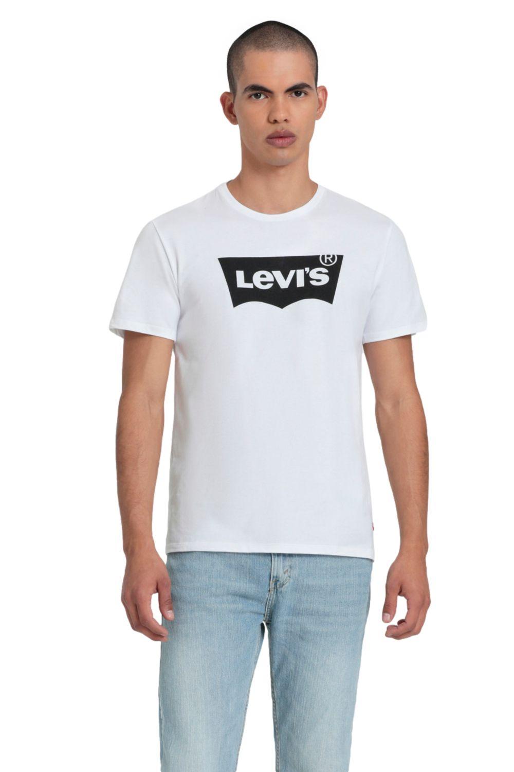 Polera Hombre Graphic Logo Batwing Blanca Levis 17783-0349-0