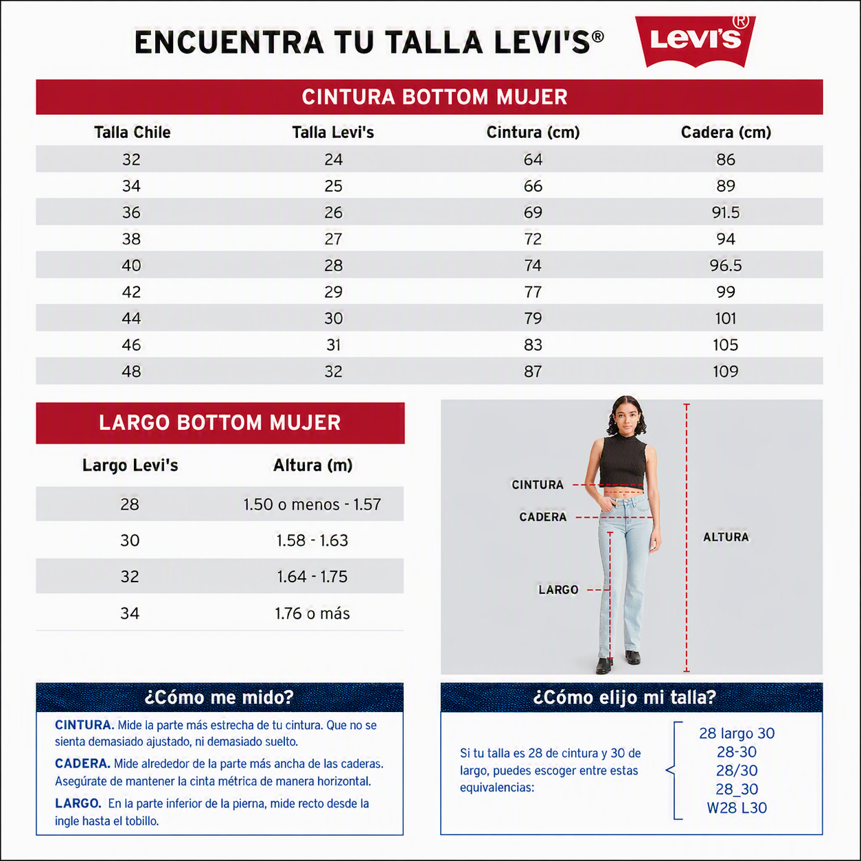Jeans Mujer Low Straight Azul Levis 0083P-0009-4