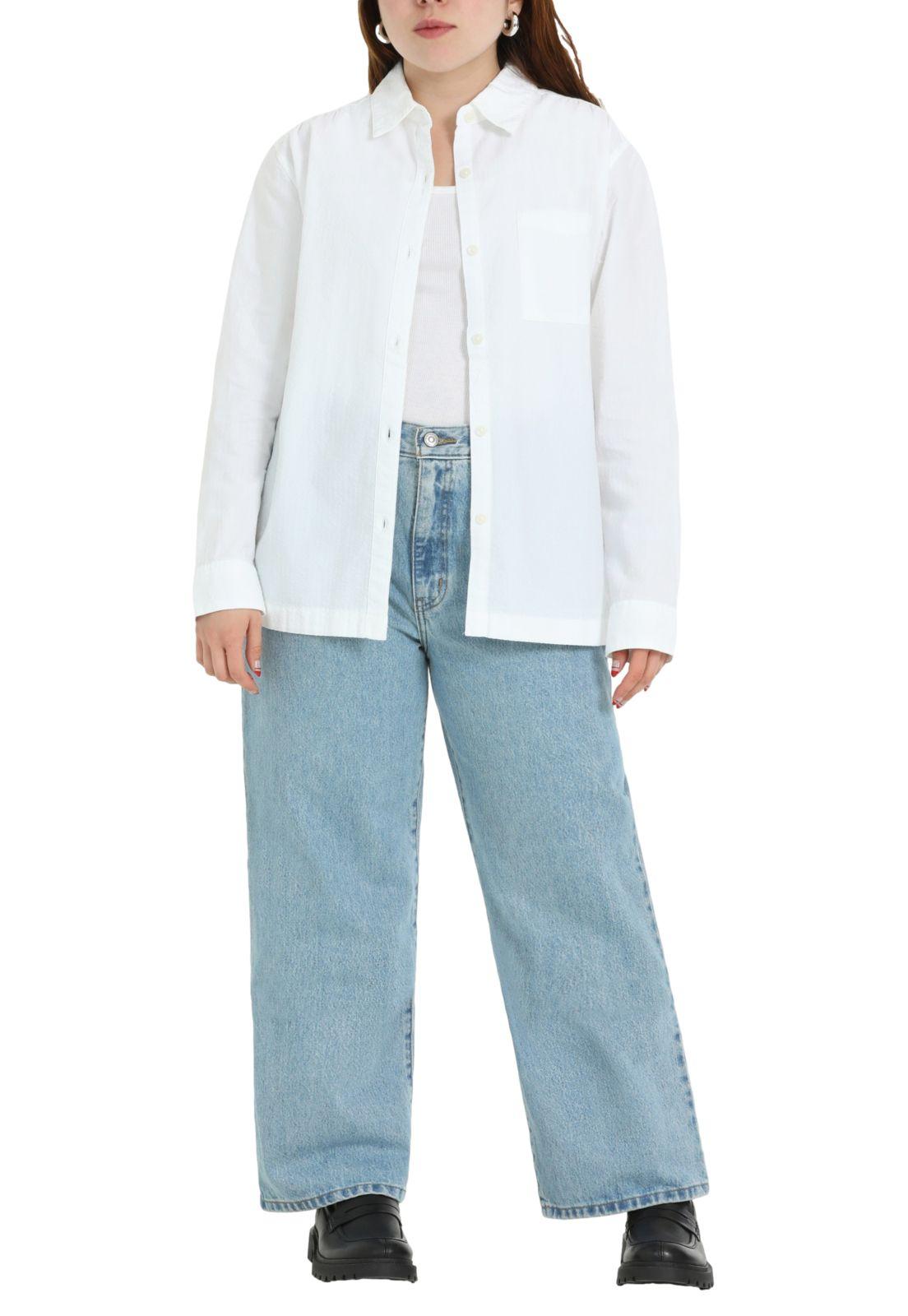 Blusa Mujer Button-Up Regular Fit Blanco A5664-0020-3