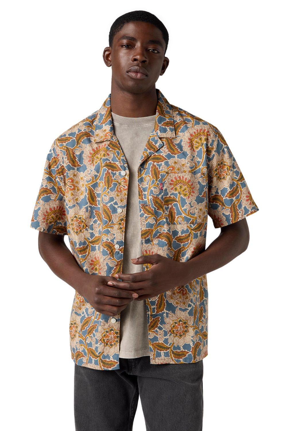 Camisa Hombre The Sunset Camp Shirt Café Levis 72625-0117-0