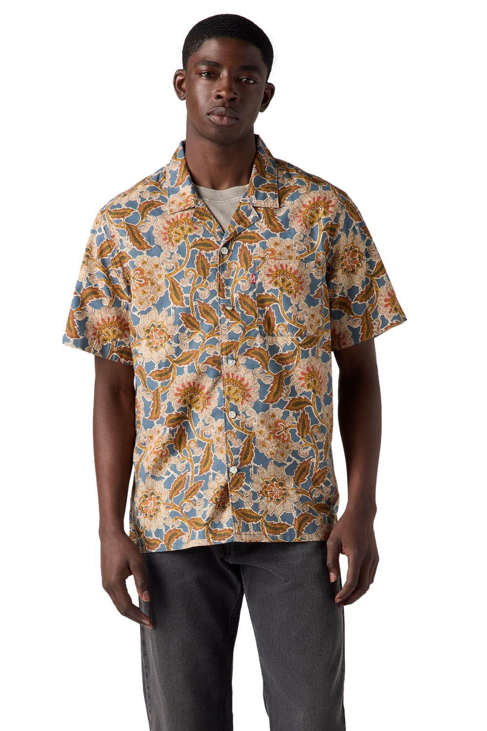 Camisa Hombre The Sunset Camp Shirt Café Levis 72625-0117-2
